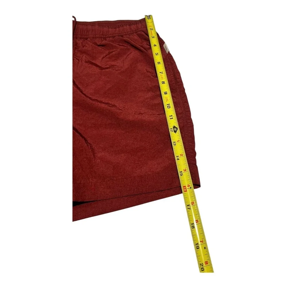 Onia Men's‎ Medium Burgundy Swim Trunks Lined Elastic Waist Drawstring